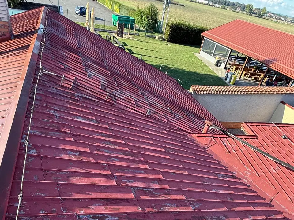 Obec Majetín — koupaliště — Před renovací